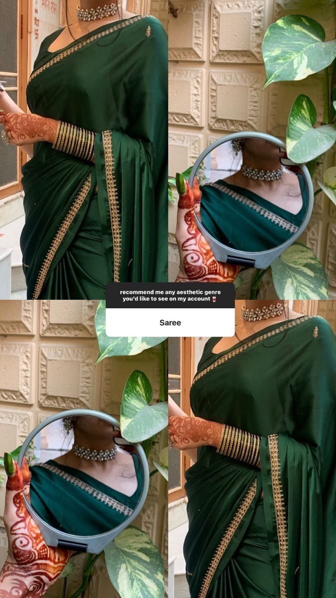 GREEN PRINT SAREE